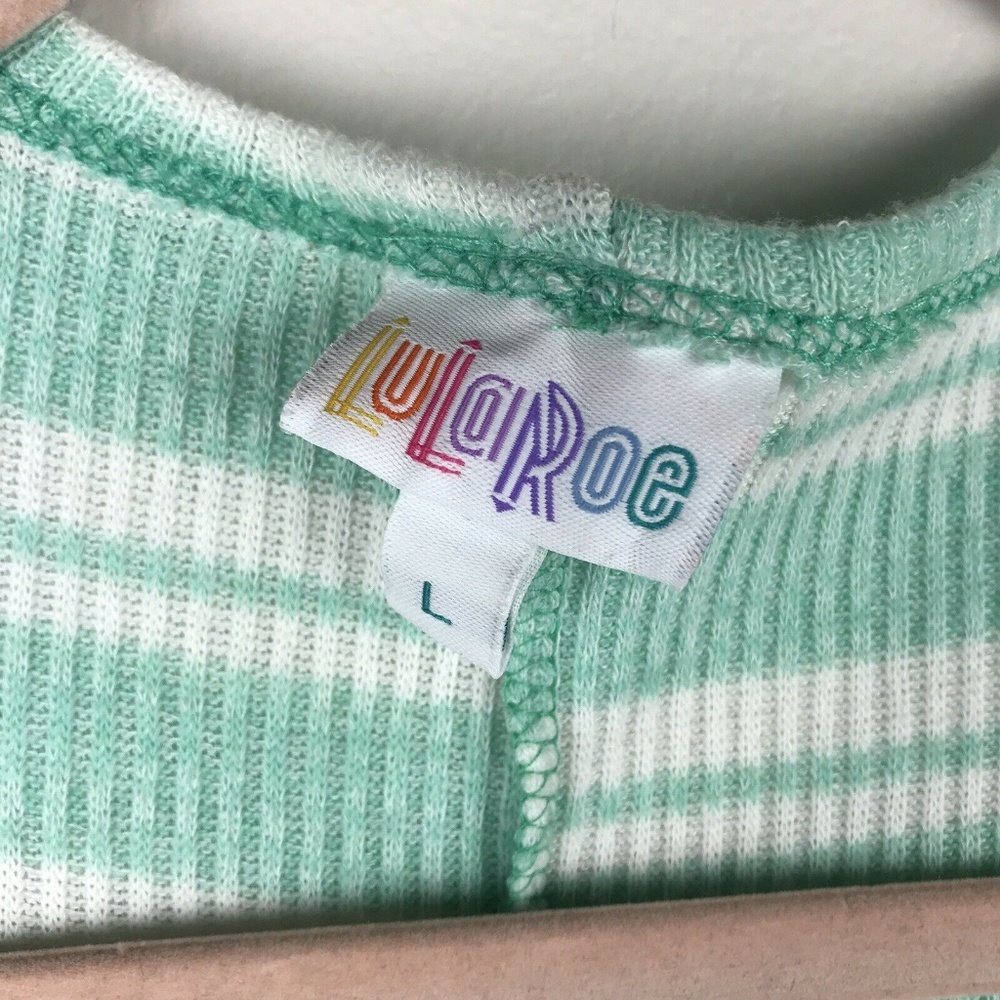 LuLaRoe NWT Lindsay Cardigan Striped Size Large - Picture 5 of 6